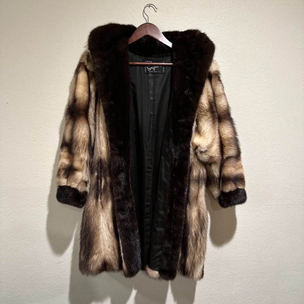 Vintage Chic Fitch & Mink Fur Coat - Small